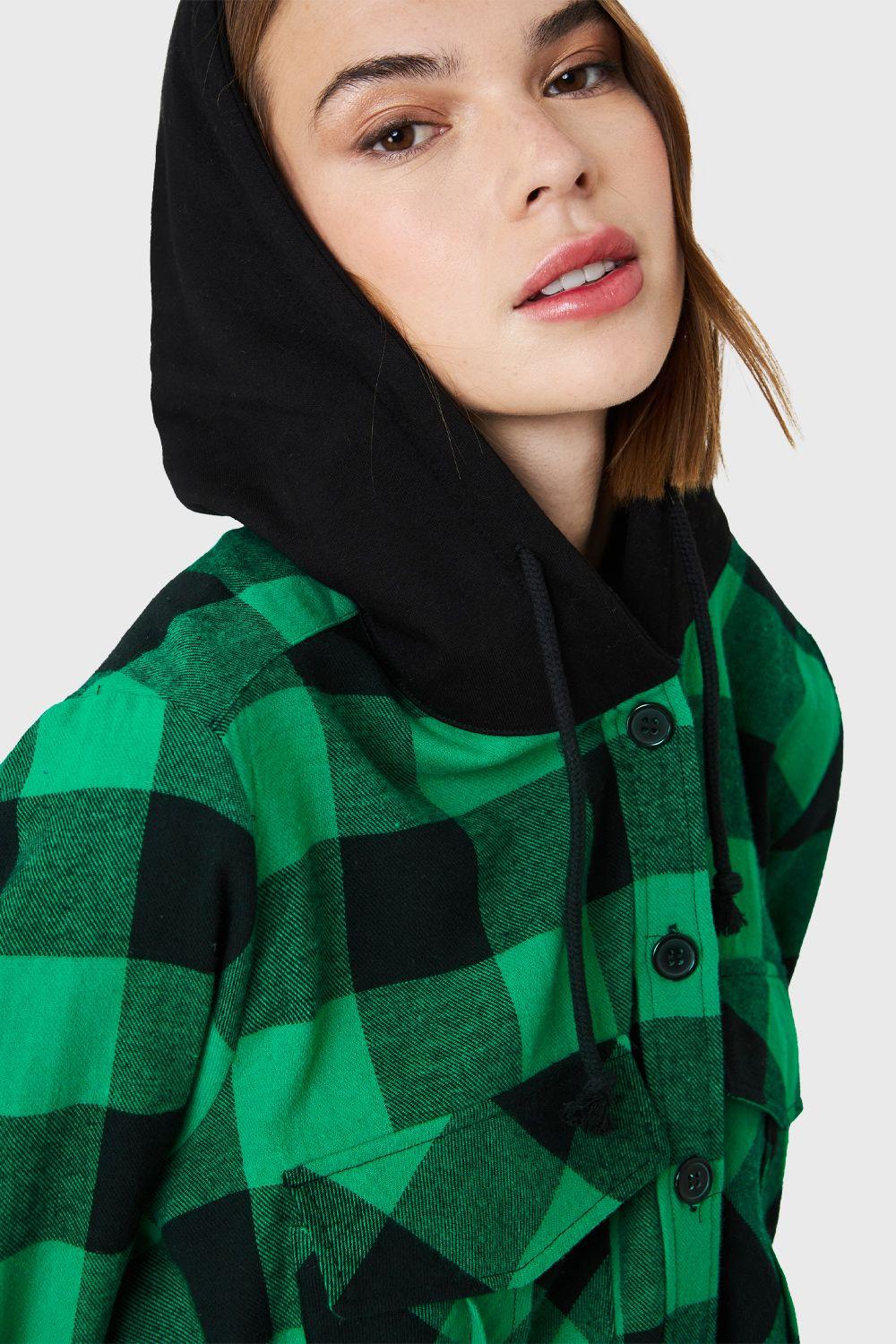 Sobrecamisa Gorro Cuadros Verde Nicopoly-5