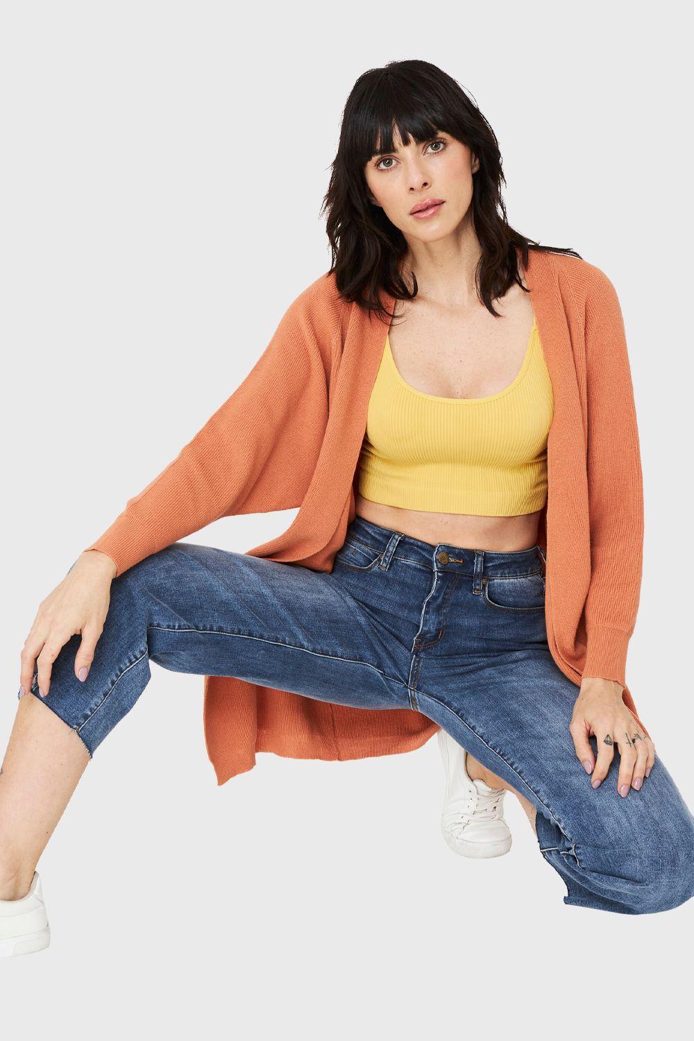 Cárdigan Manga Kimono Damasco Nicopoly-0