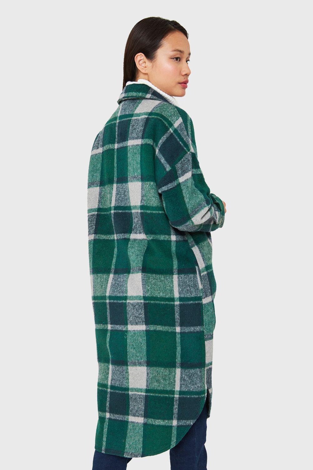 Sobrecamisa Larga Escocés Verde Nicopoly-3