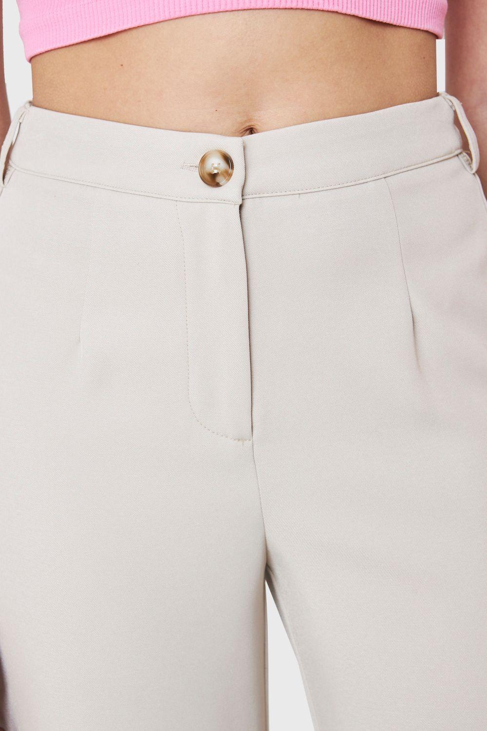 Pantalón Recto Beige Nicopoly-5