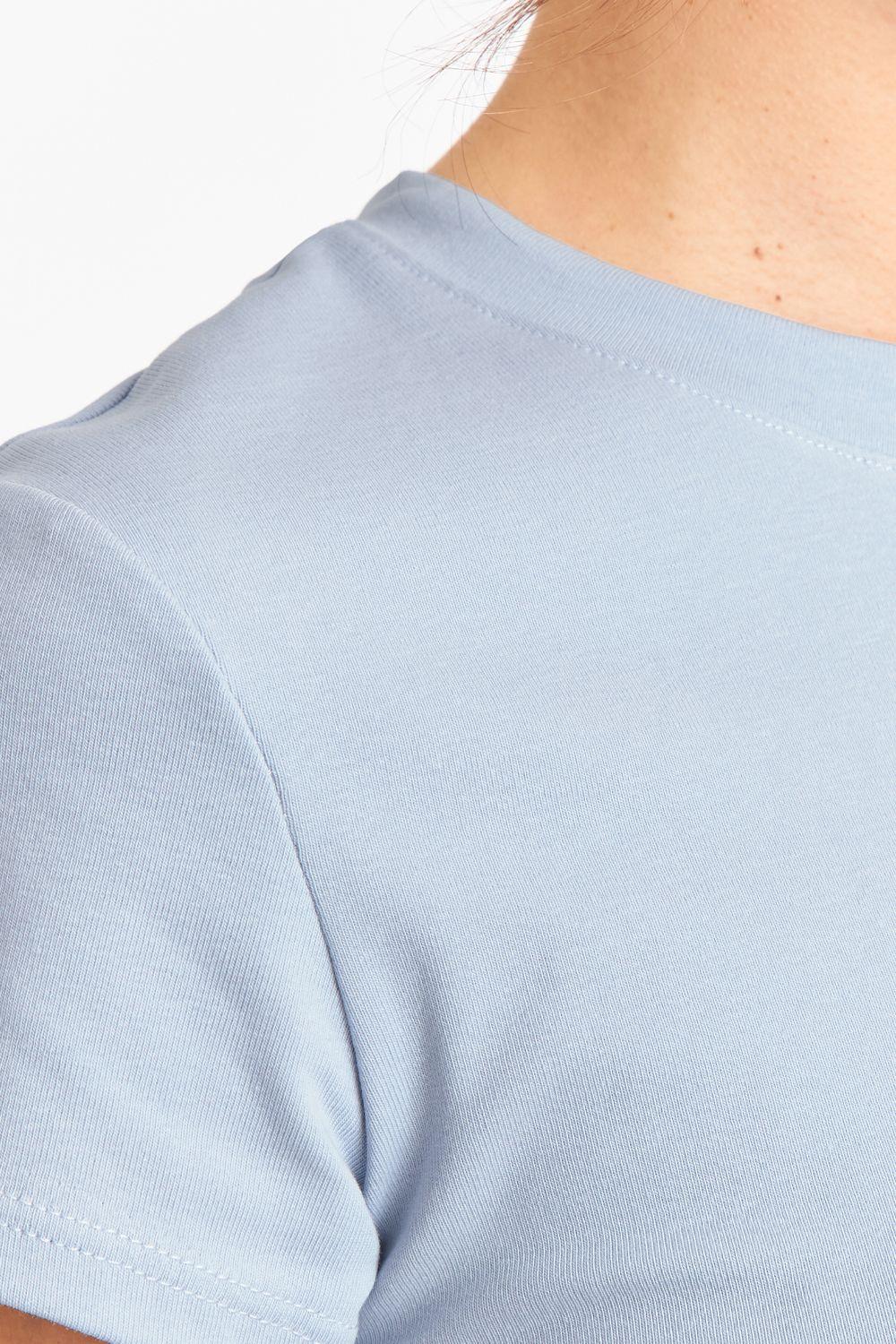 Polera Manga Corta Básica Celeste Nicopoly-5