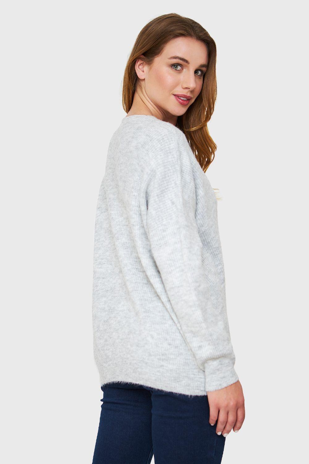 Sweater Holgado Gris Nicopoly-3