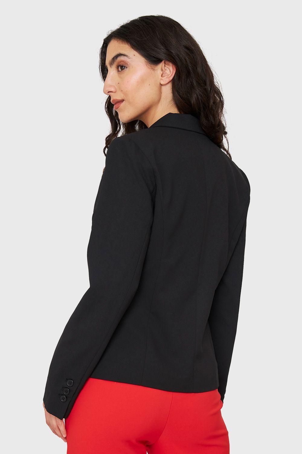 Blazer Bolsillos Solapas Negro Nicopoly-3