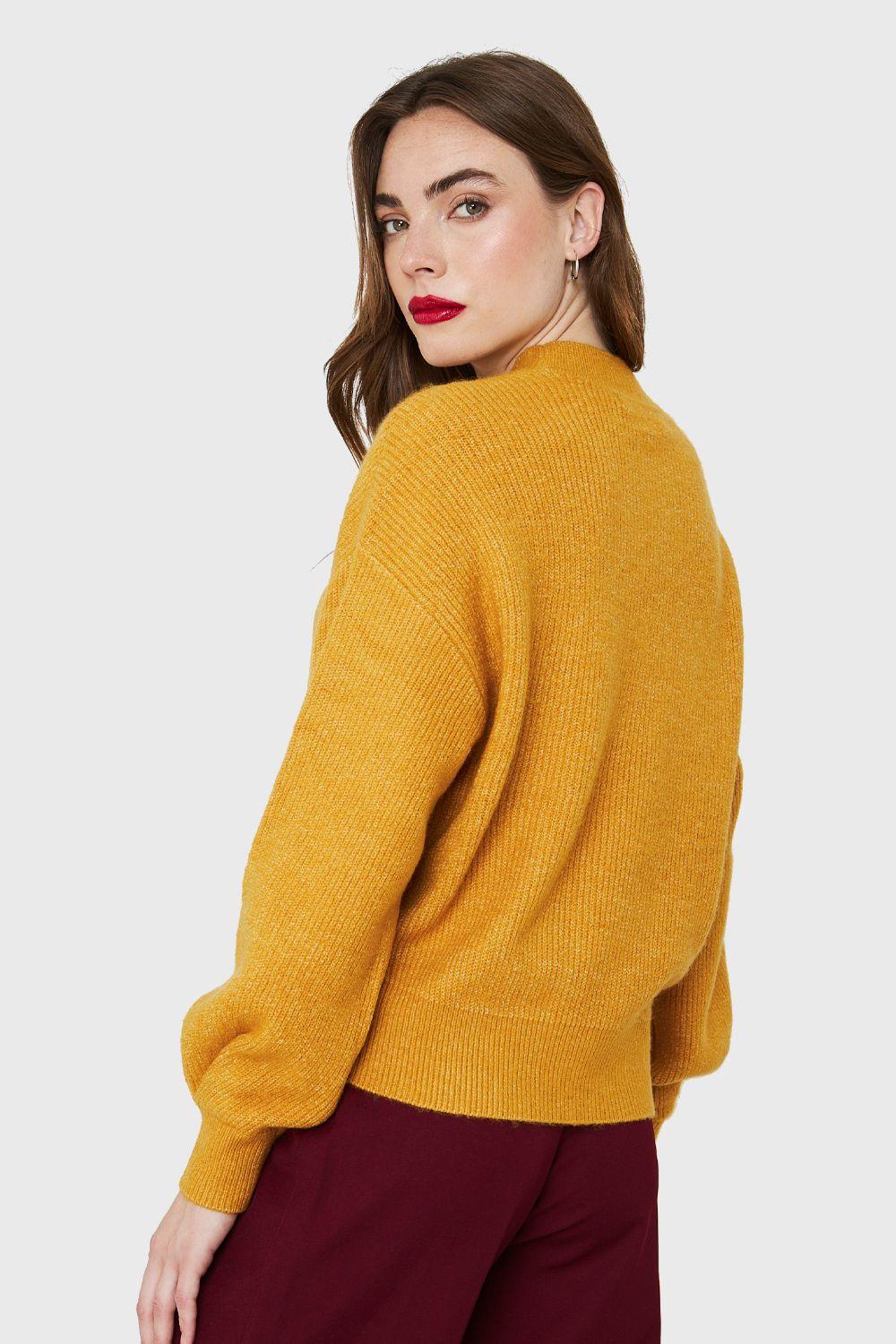 Sweater Básico Soft Mostaza Nicopoly-3
