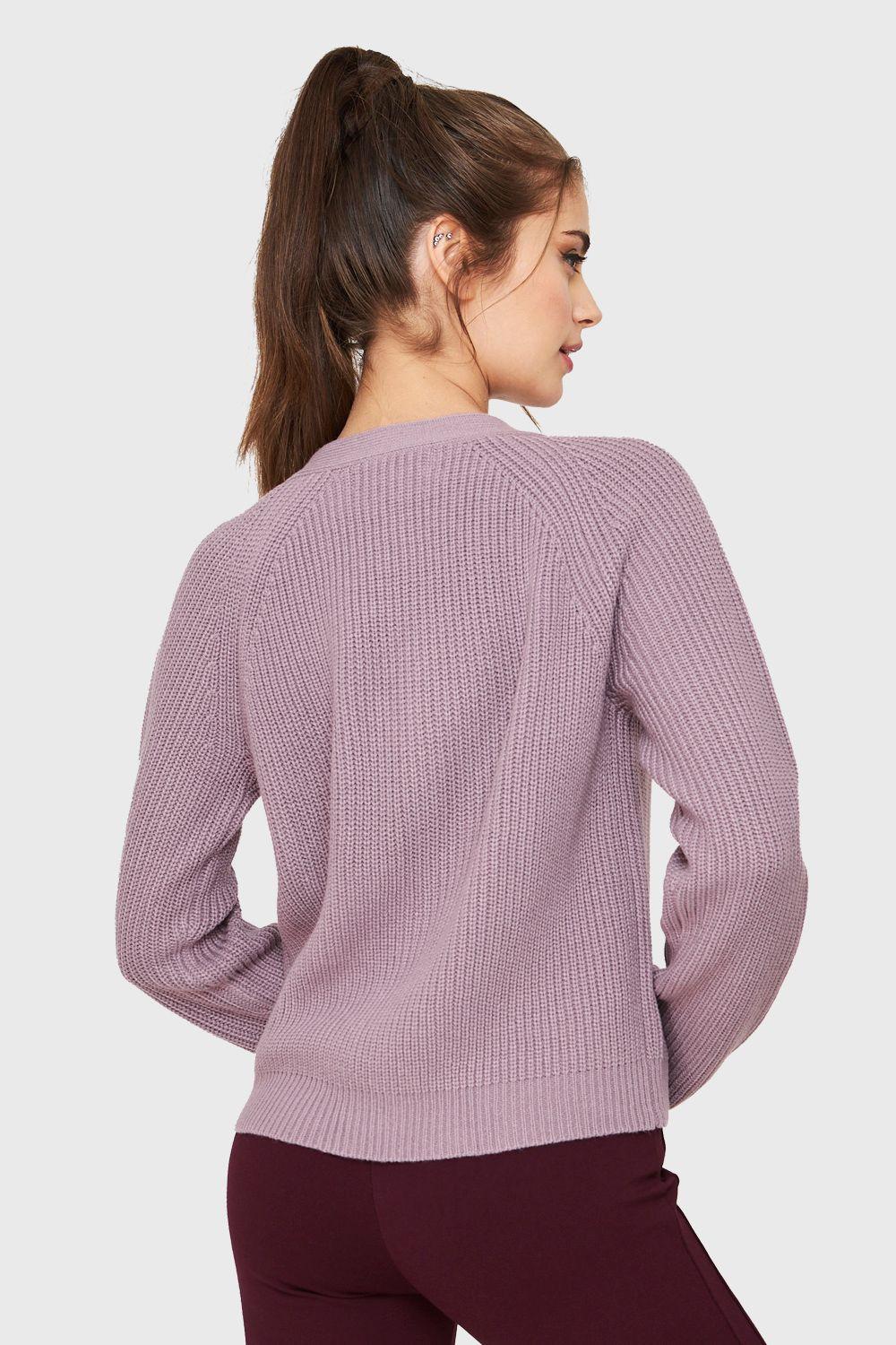 Cárdigan Manga Ranglán Lila Nicopoly-3