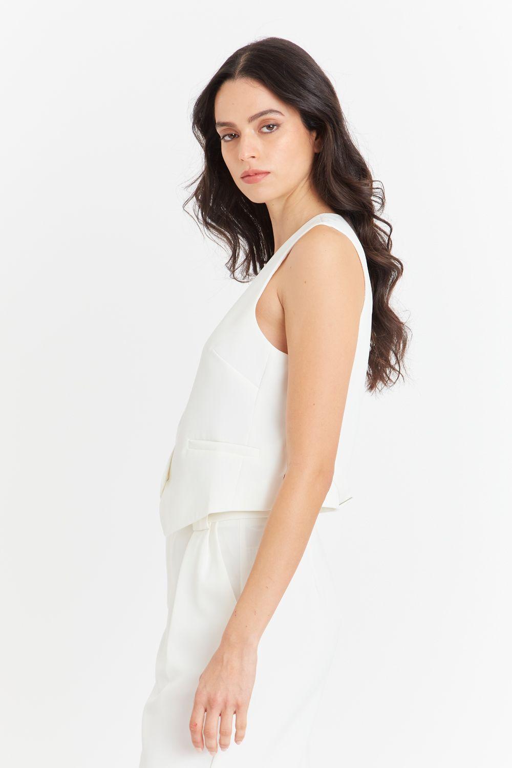 Gilet Básico Blanco Nicopoly-2