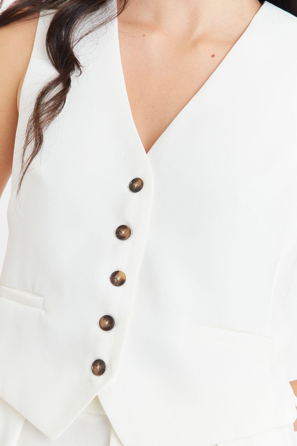 Gilet Básico Blanco Nicopoly-5