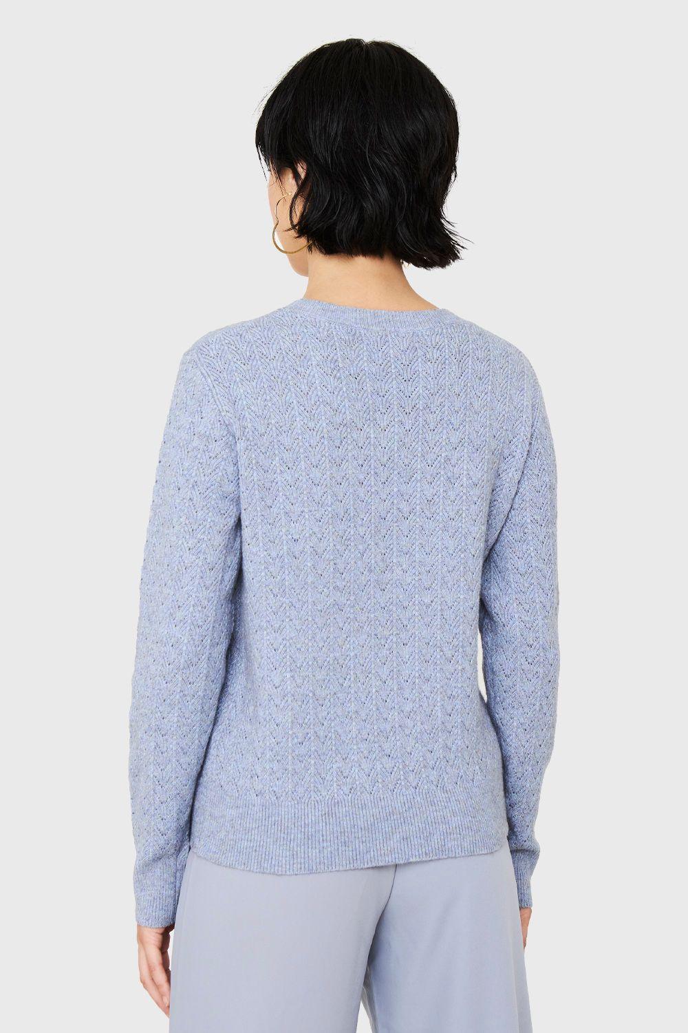 Sweater Punto Fantasía Celeste Nicopoly-3