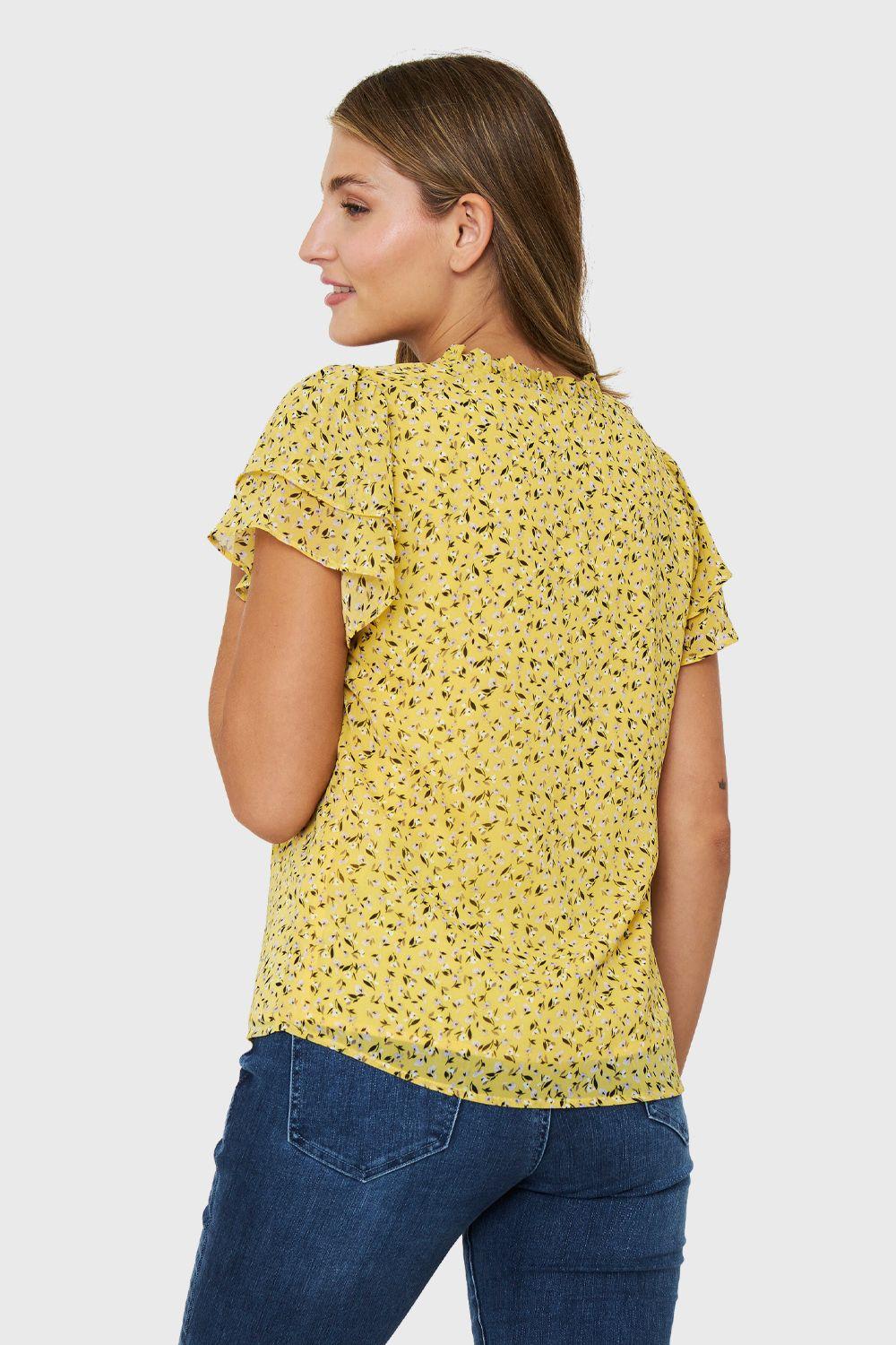 Blusa Ditsy Floral Amarillo Nicopoly-3