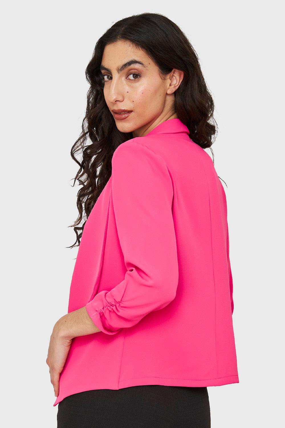 Blazer Solapa Manga 3/4 Fucsia Nicopoly-3