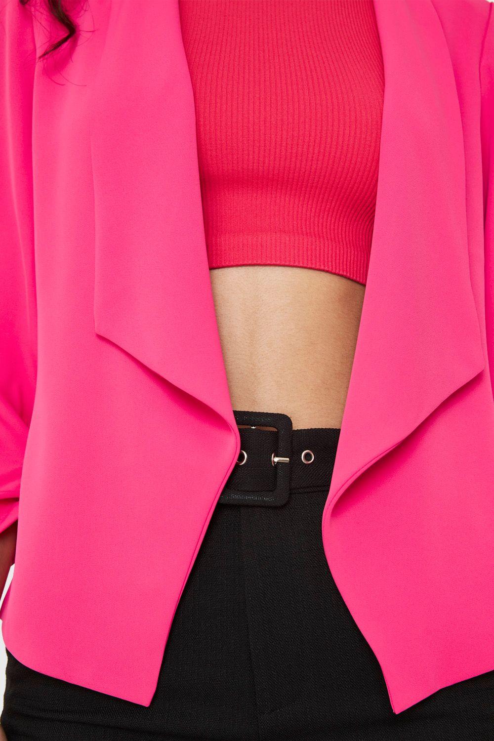 Blazer Solapa Manga 3/4 Fucsia Nicopoly-5