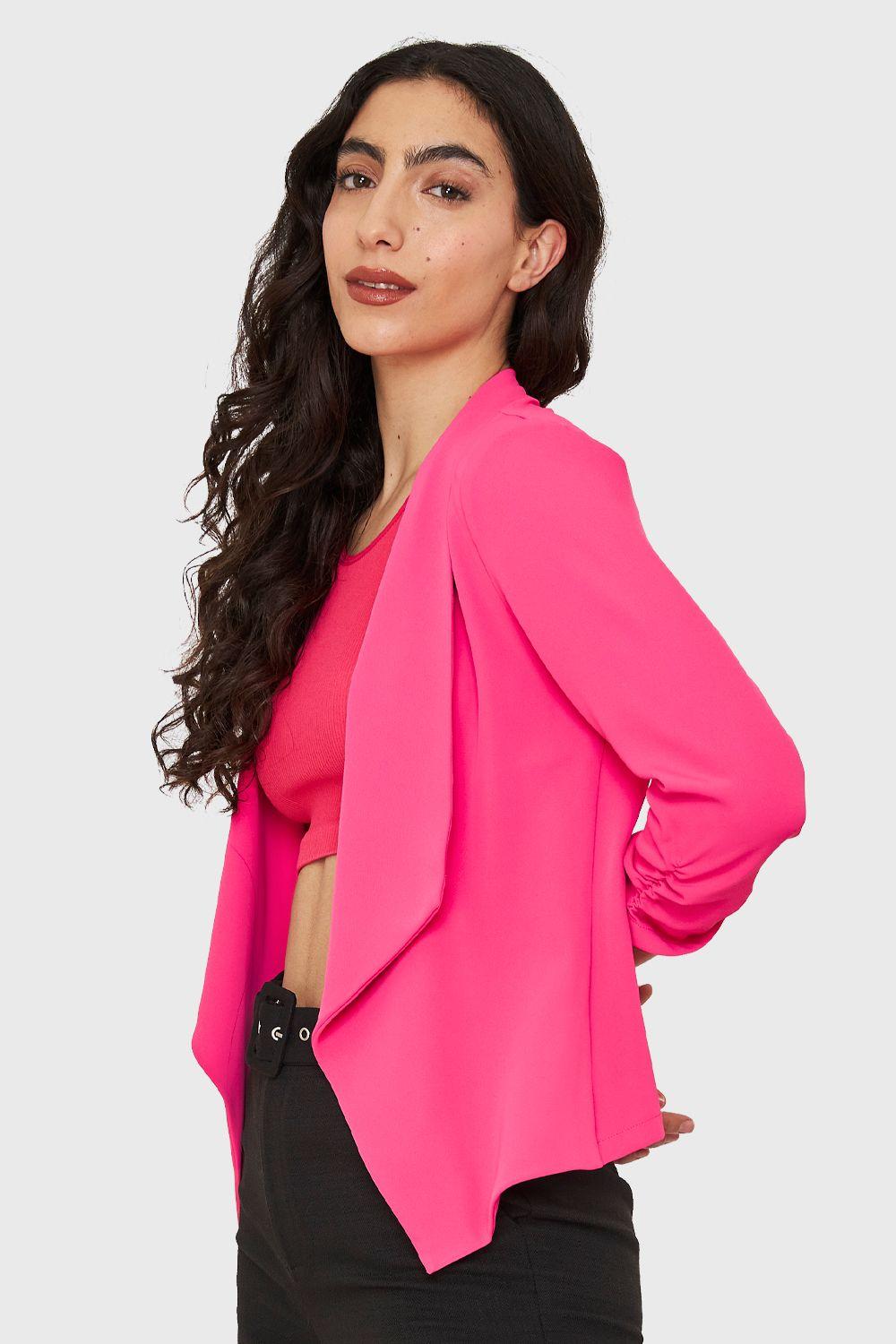 Blazer Solapa Manga 3/4 Fucsia Nicopoly-2