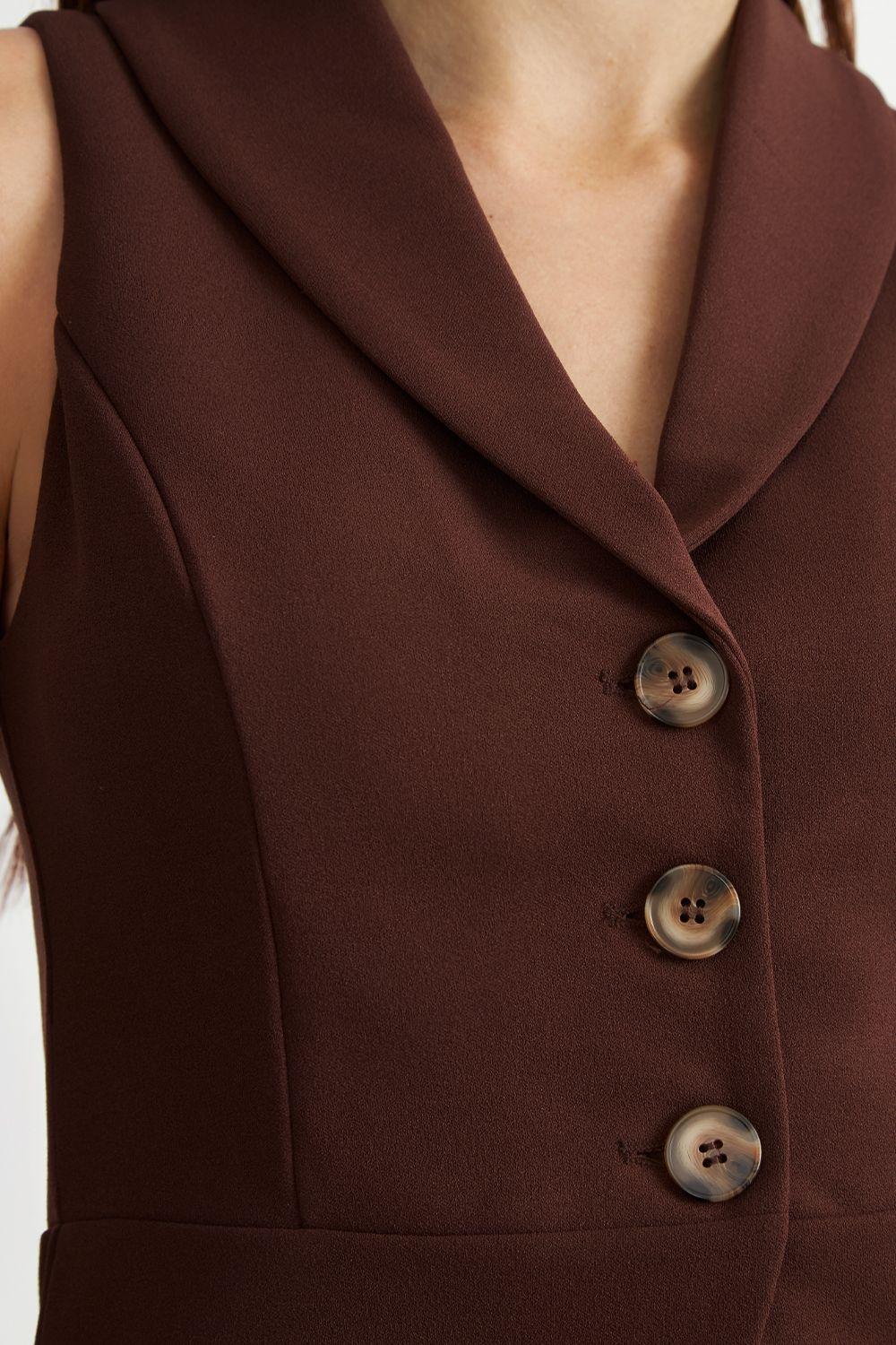 Gilet Sastre Entallado Café Nicopoly-5