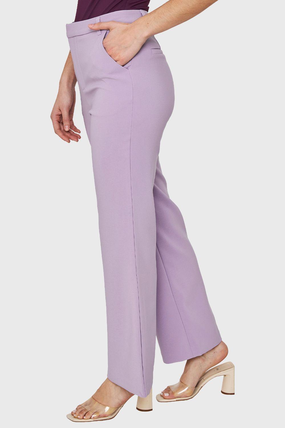 Pantalón Ancho Con Pasador Lila Nicopoly-2