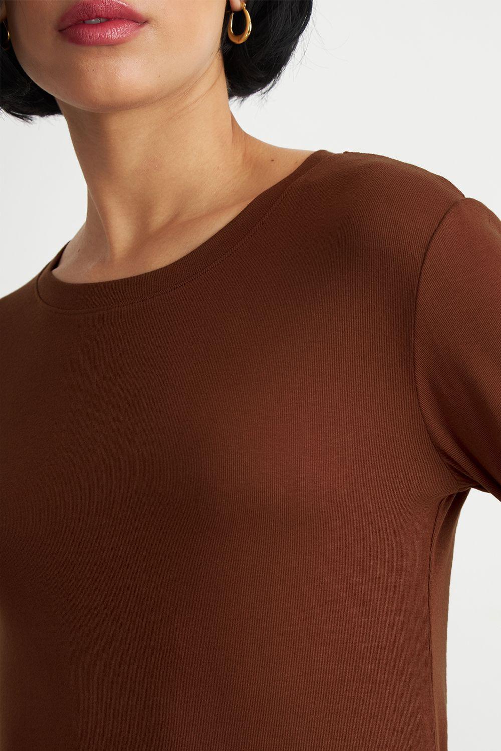 Polera Manga Larga Cuello Redondo Óxido Nicopoly-5