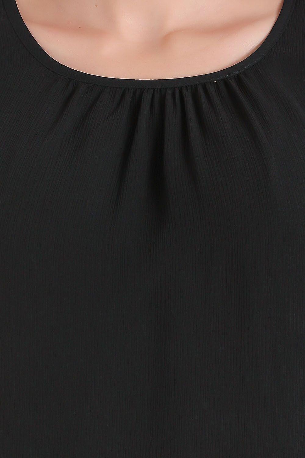 Blusa Base Elasticada Negro Nicopoly-3