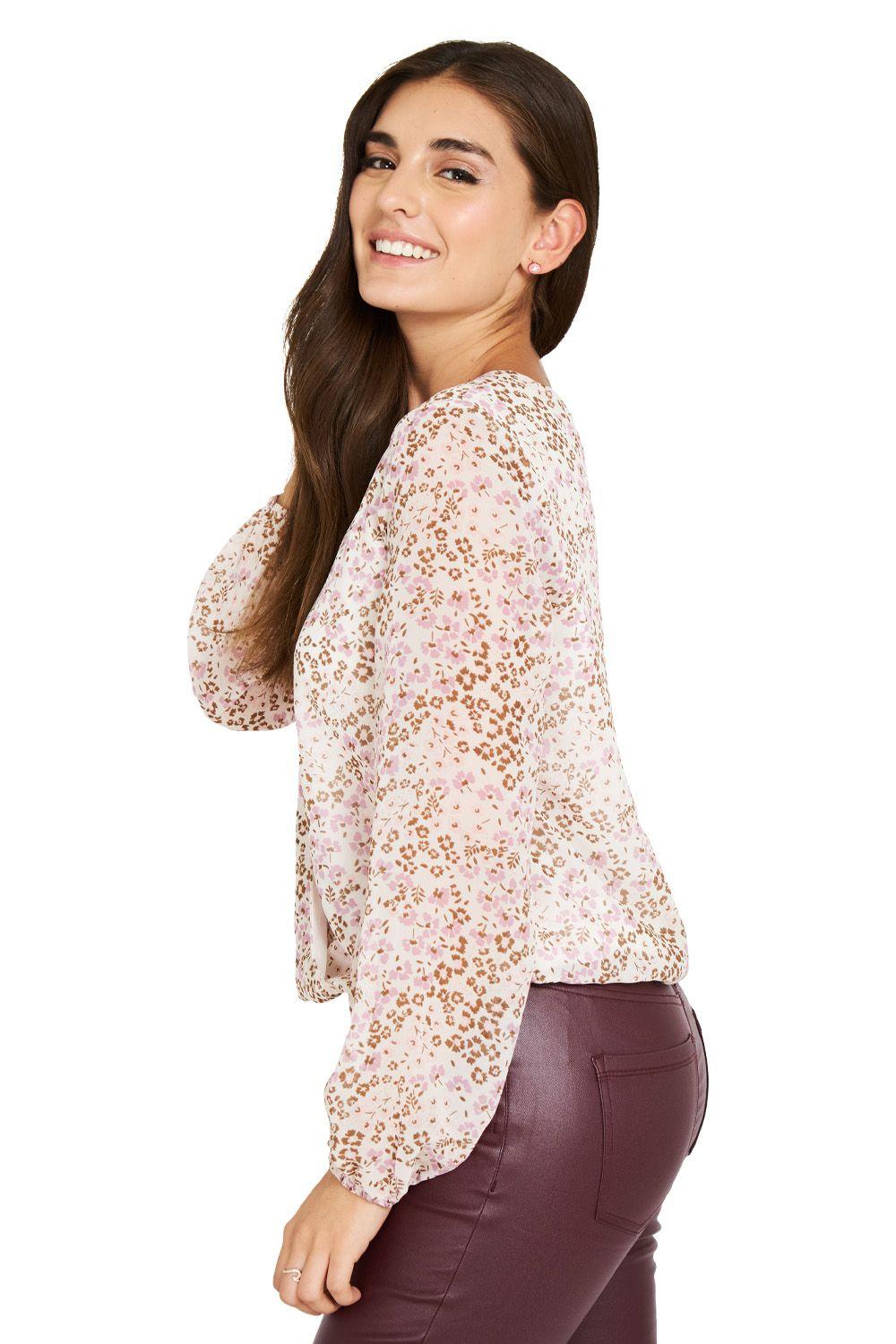 Blusa Print Floral Blanco Nicopoly-2