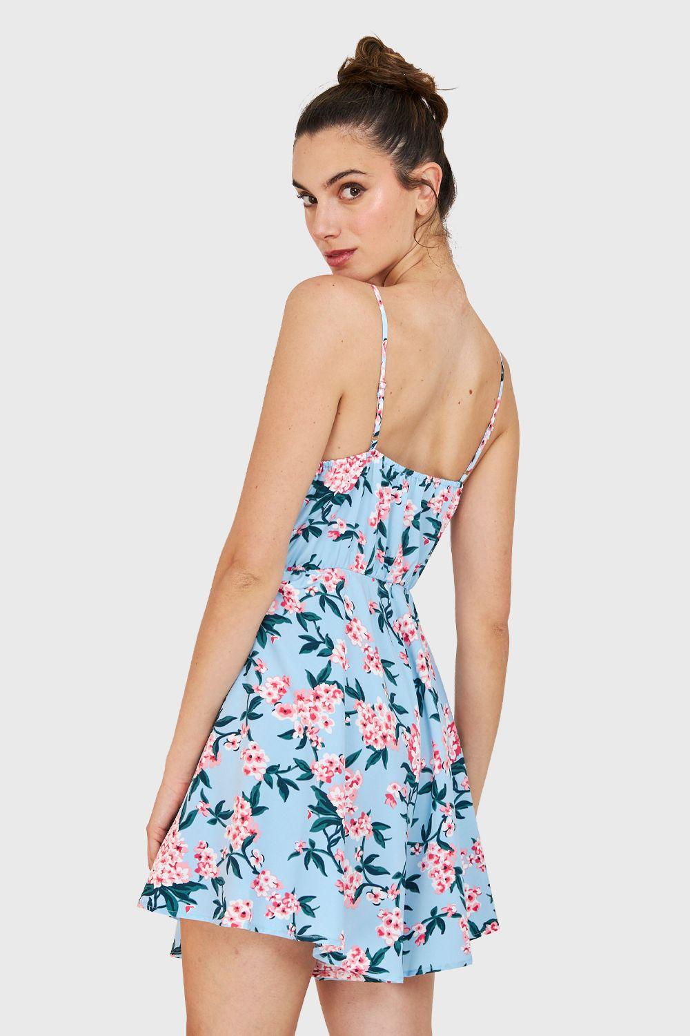 Enterito Corto Flores Celeste Nicopoly-3