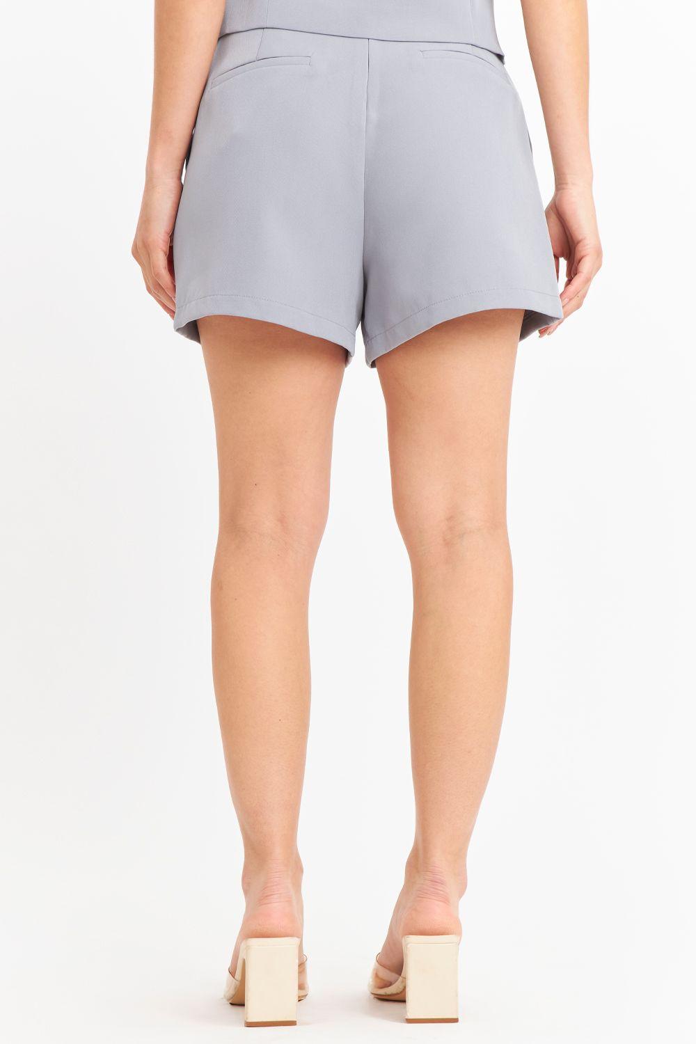 Short con Botones Delanteros Gris Nicopoly-3