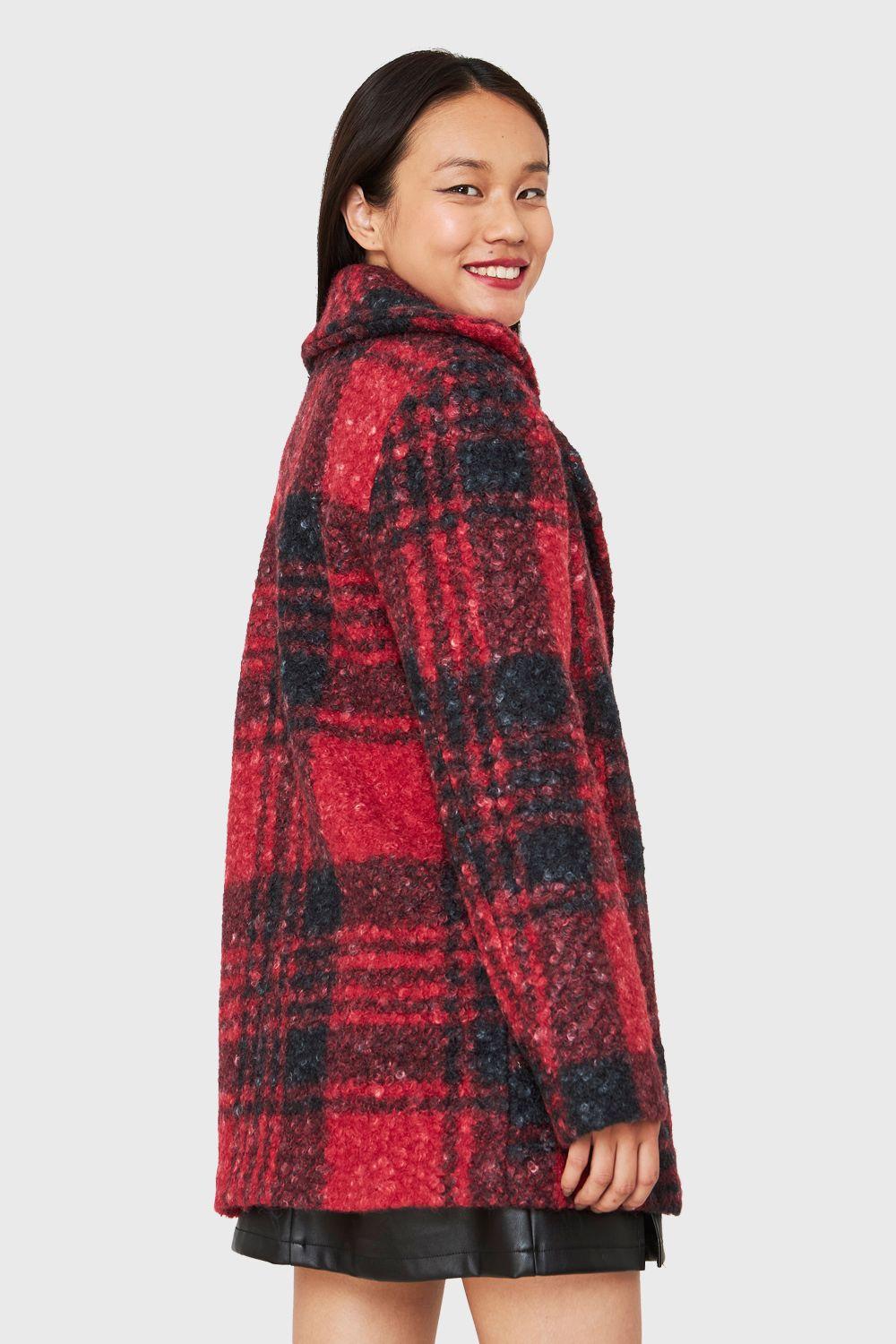 Chaqueta Tartán Botones Rojo Nicopoly-3