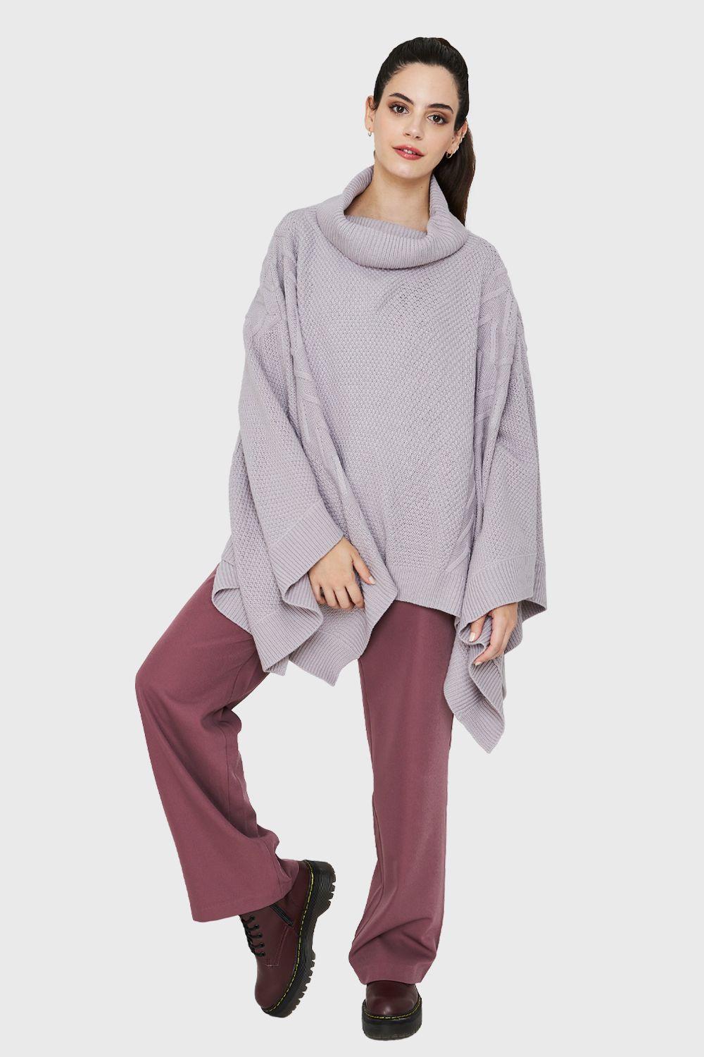 Poncho Cuello Beatle Gris Nicopoly-1