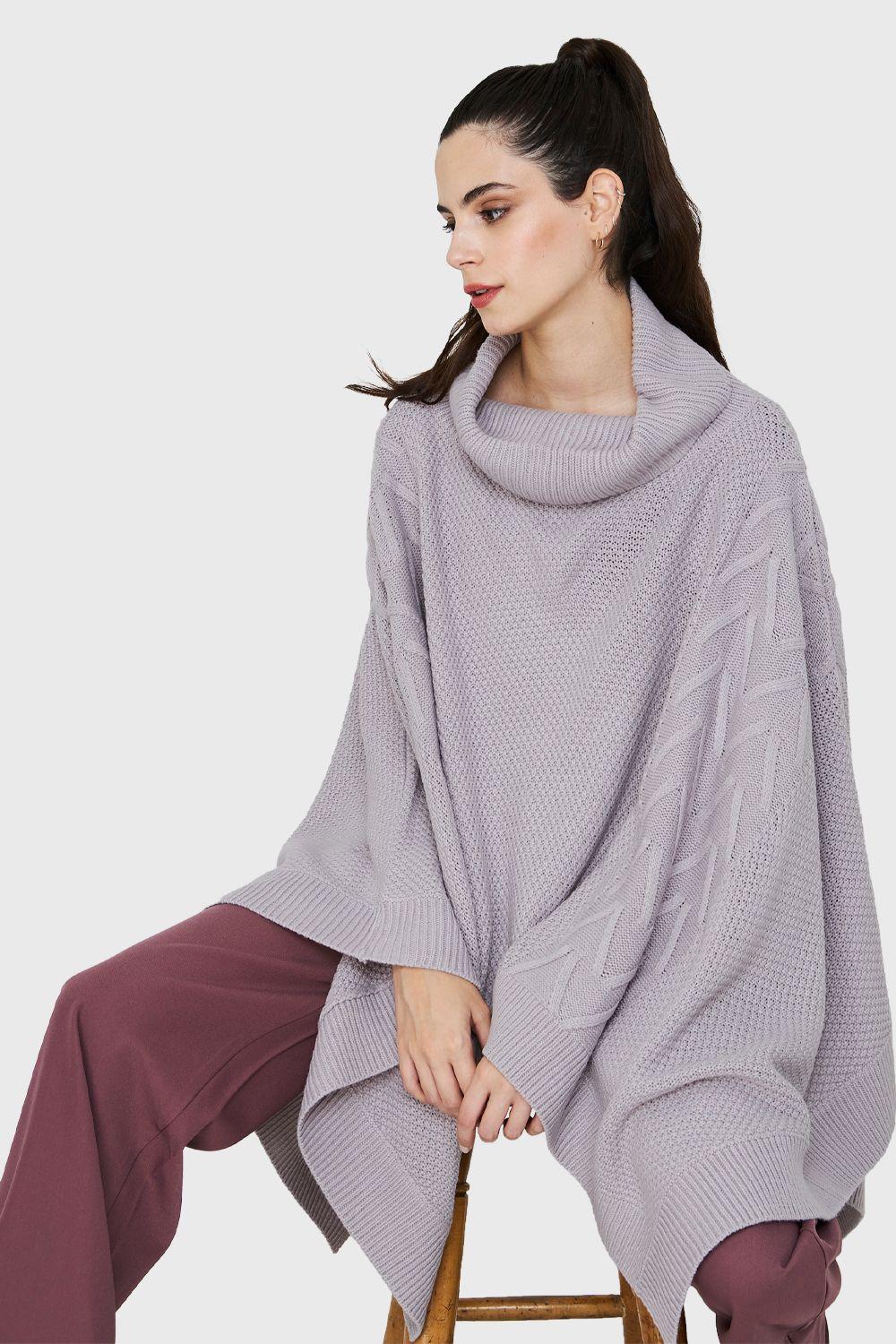 Poncho Cuello Beatle Gris Nicopoly-4