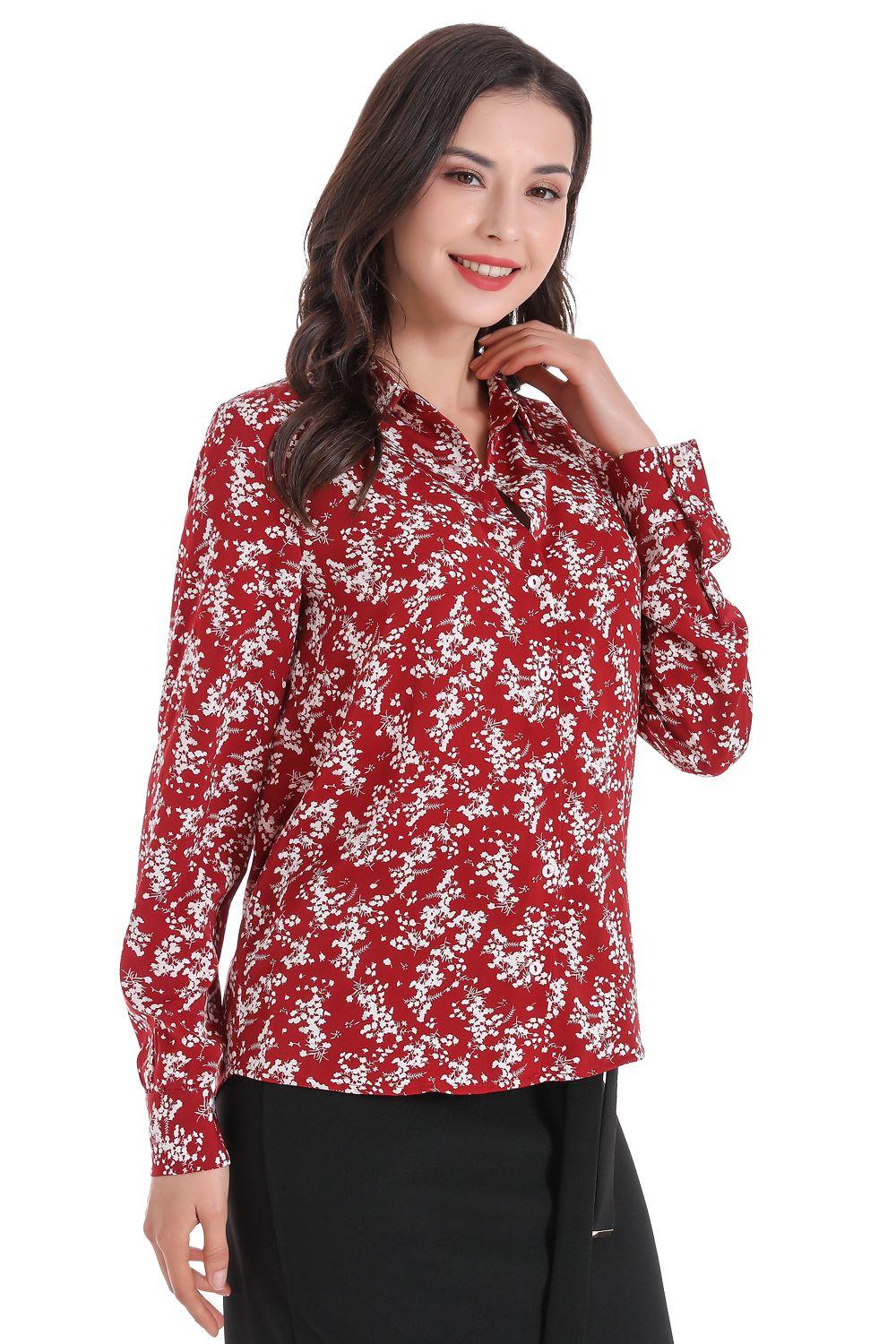 Blusa Otoño Vintage Burdeo Nicopoly-1