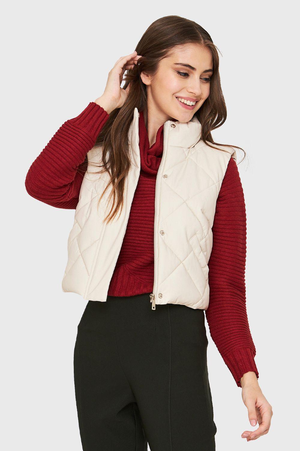 Parka Corta Sin Mangas Blanco Nicopoly-4