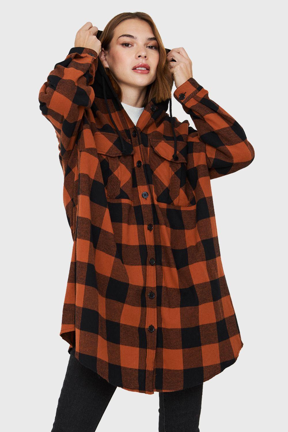 Sobrecamisa Gorro Cuadros Naranjo Nicopoly-4