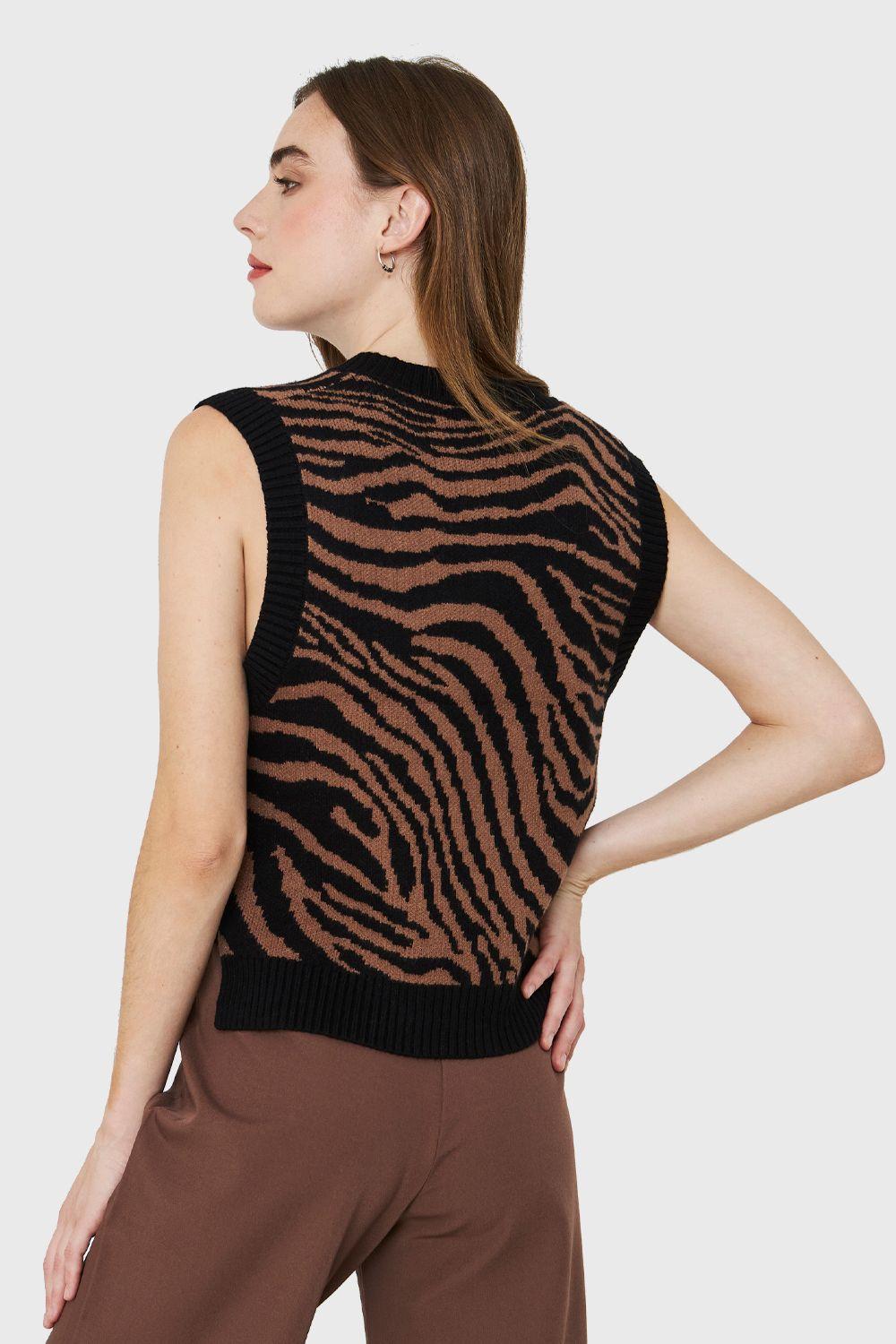 Chaleco Cebra Café Nicopoly-3