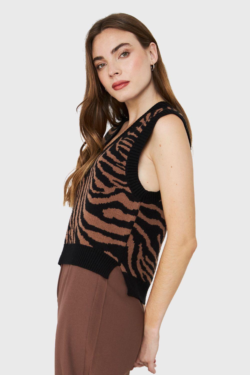 Chaleco Cebra Café Nicopoly-2