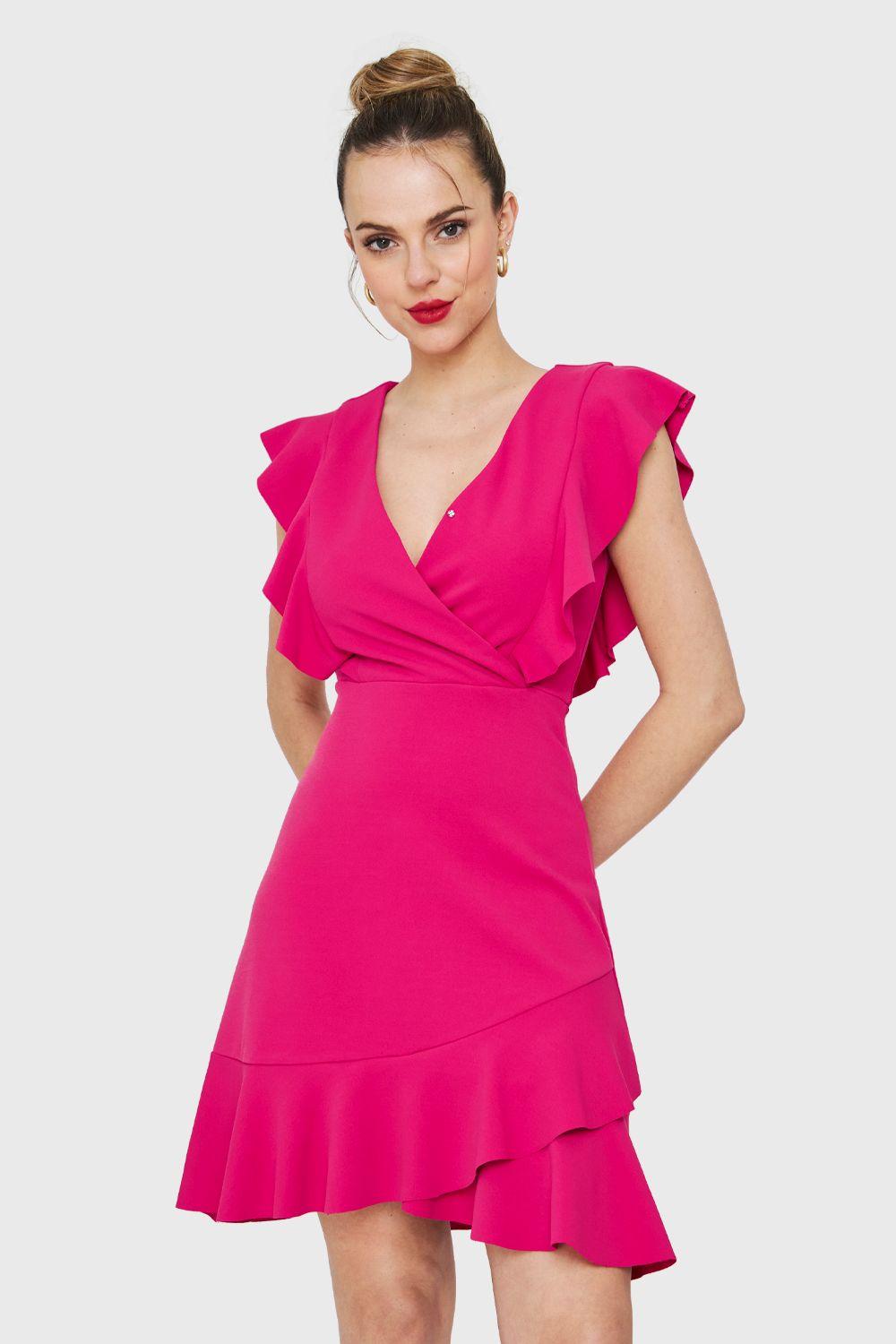 Vestido Volantes Fucsia Nicopoly-4