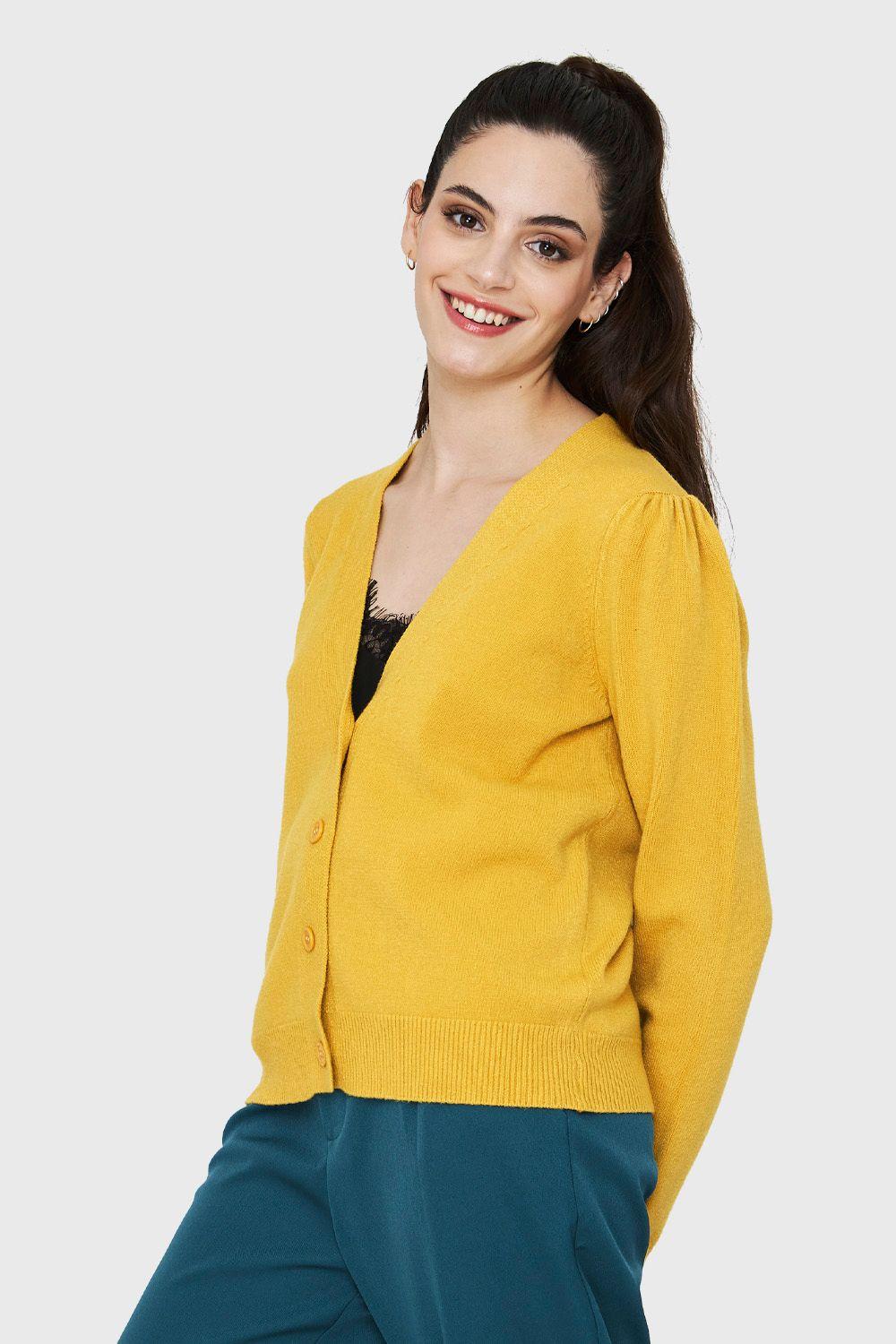 Cárdigan Manga Princesa Amarillo Nicopoly-2