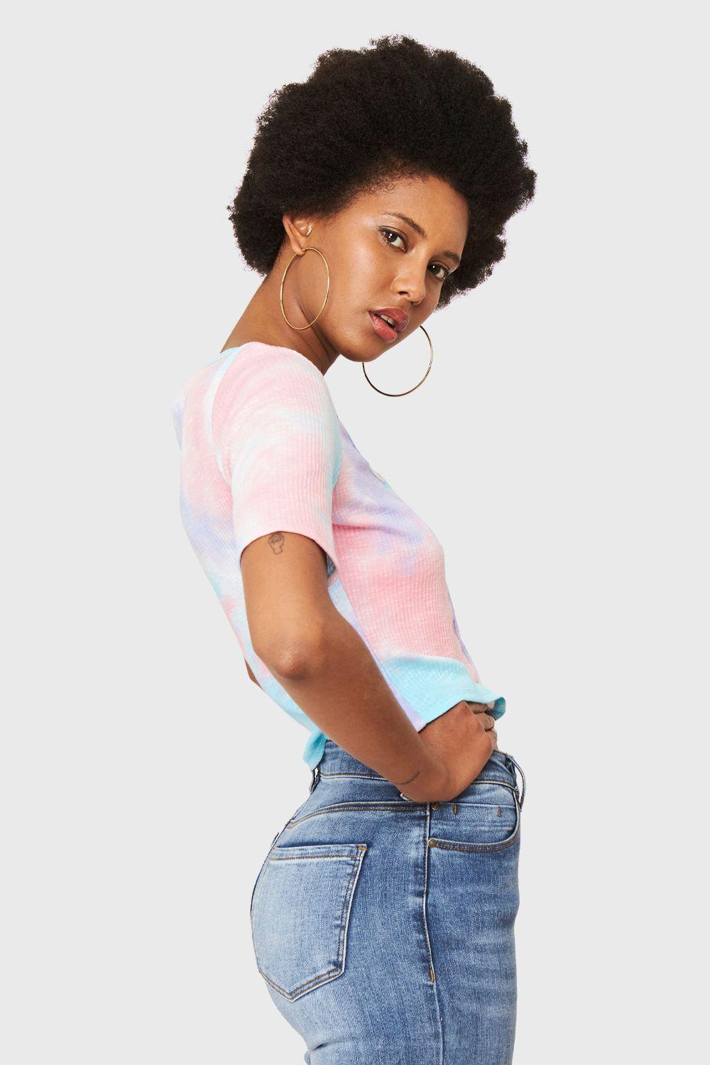 Crop Top Tie Dye Rosado Nicopoly-2