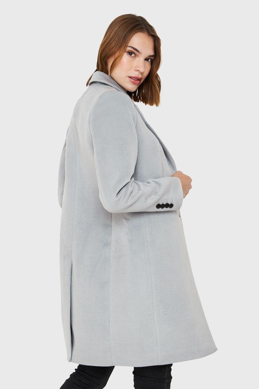 Abrigo Dos Botones Gris Nicopoly-3