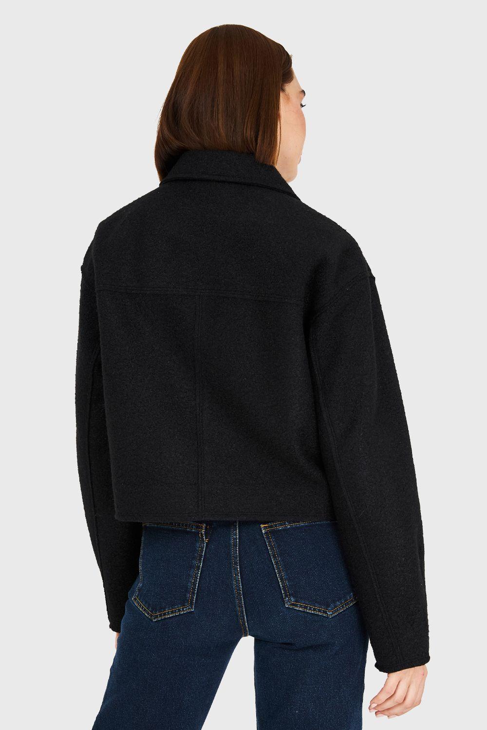 Chaqueta Bouclé Negro Nicopoly-3