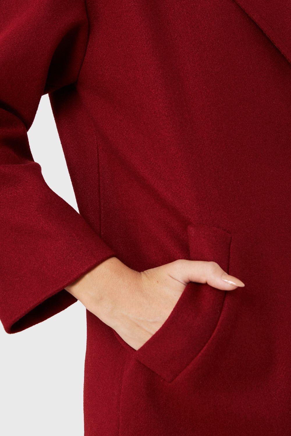 Abrigo Oversize Broches Burdeos Nicopoly-5