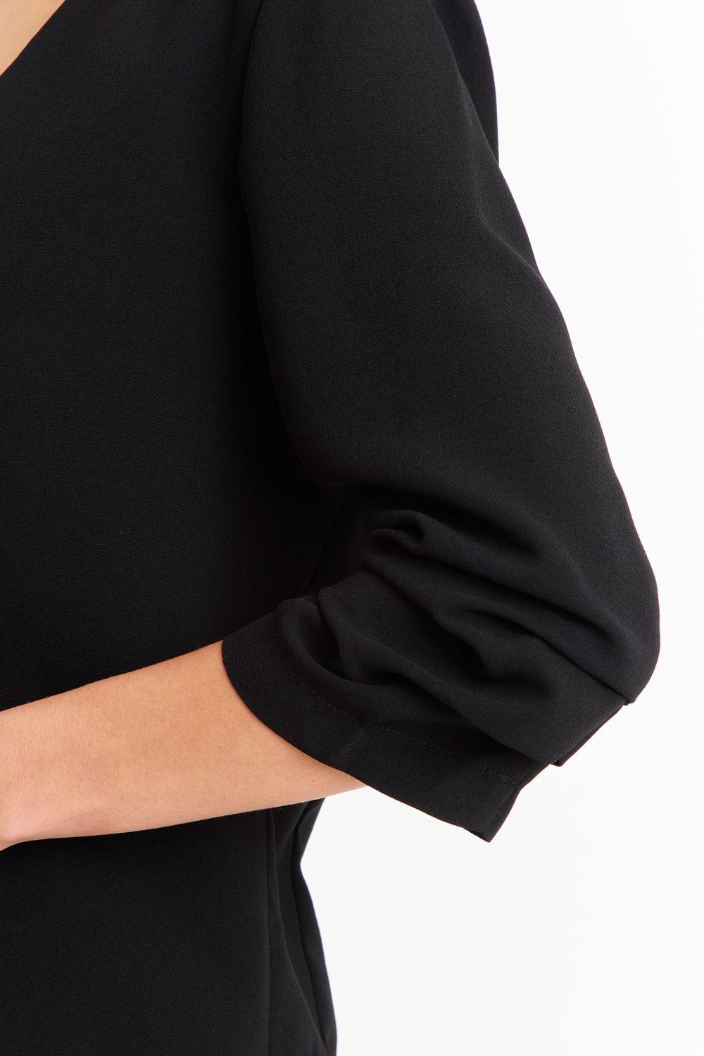 Blazer Cuello Sin Solapa Negro Nicopoly-5