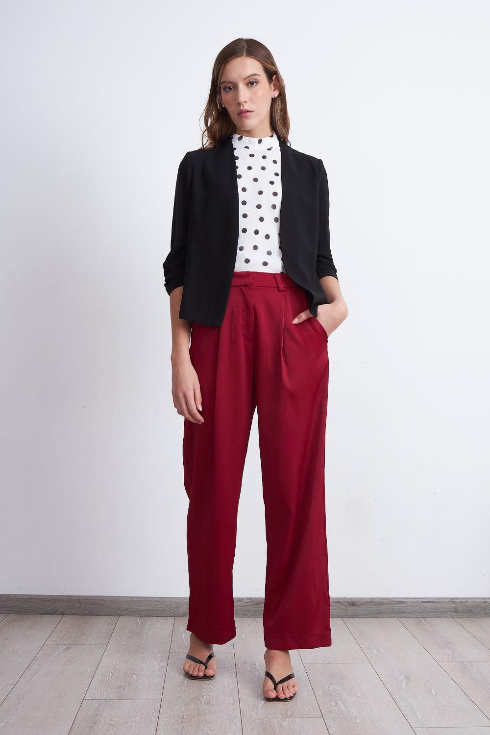 Blazer Cuello Sin Solapa Negro Nicopoly-1