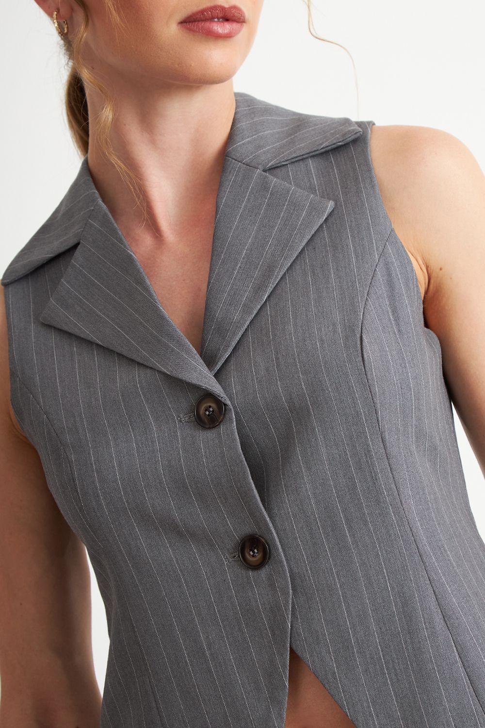 Gilet Gris Rayas Diplomáticas Nicopoly-5