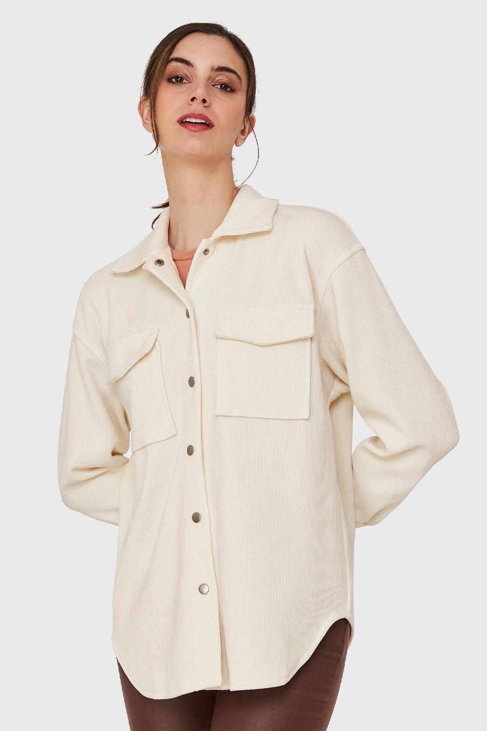 Sobrecamisa Tipo Pana Broches Blanco Nicopoly-4