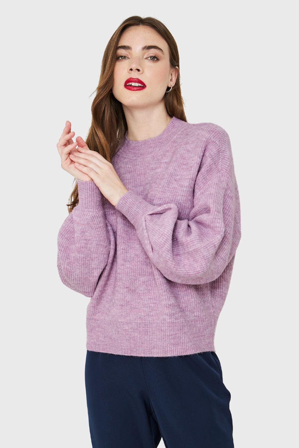 Sweater Básico Soft Lila Nicopoly-0