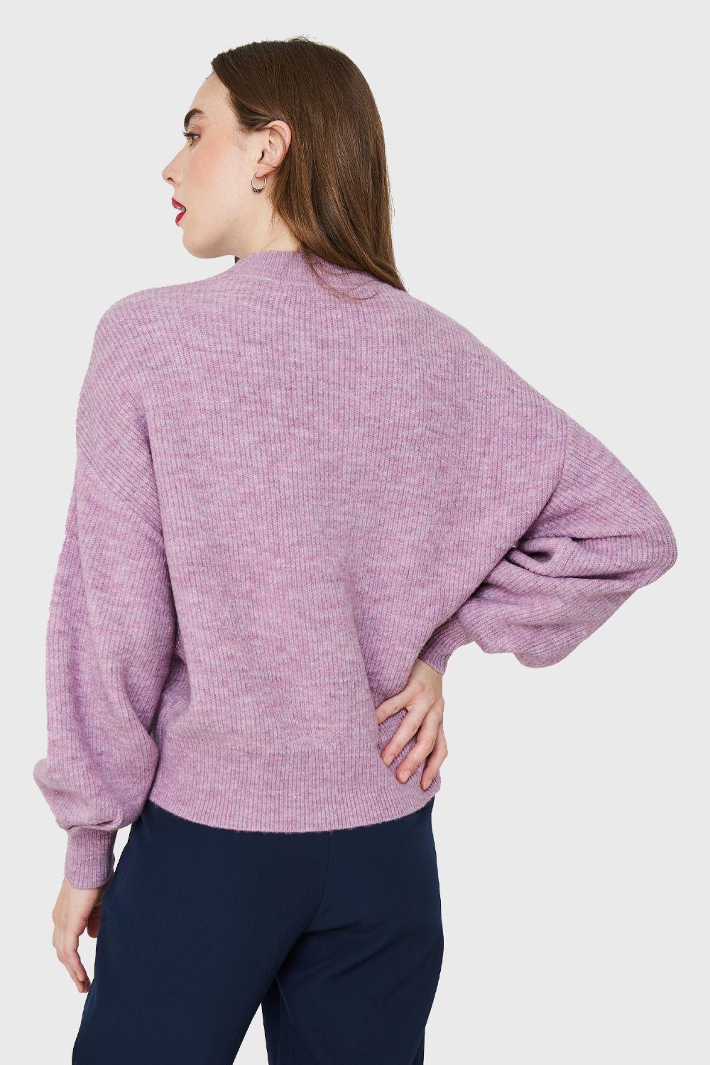 Sweater Básico Soft Lila Nicopoly-3