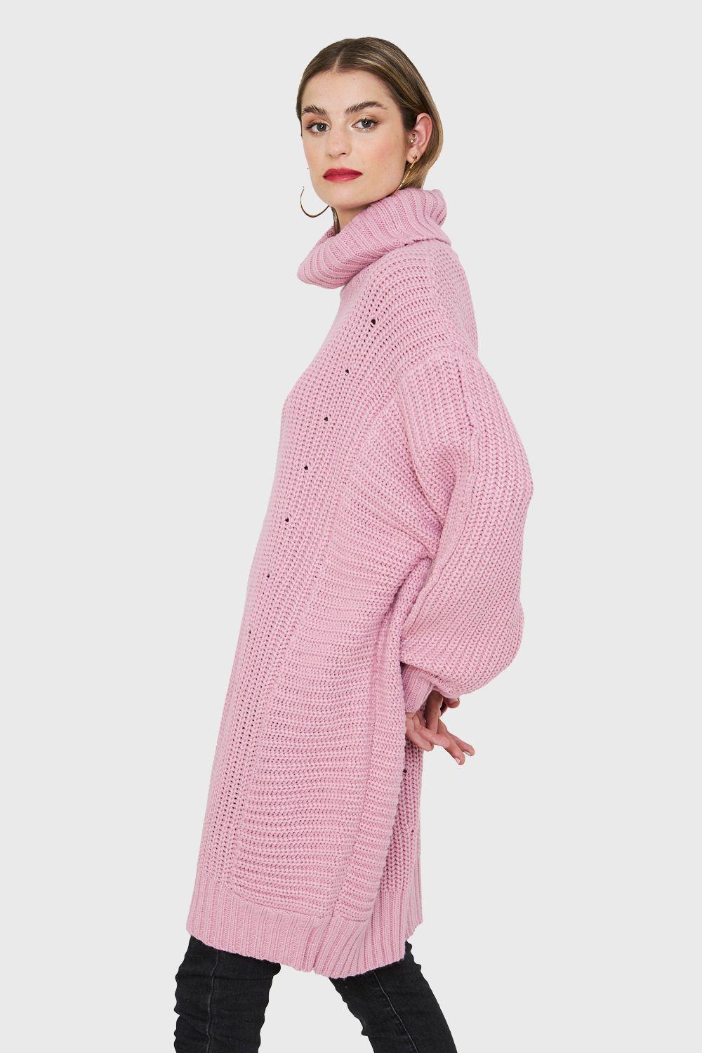 Maxi Sweater Rosado Nicopoly-2