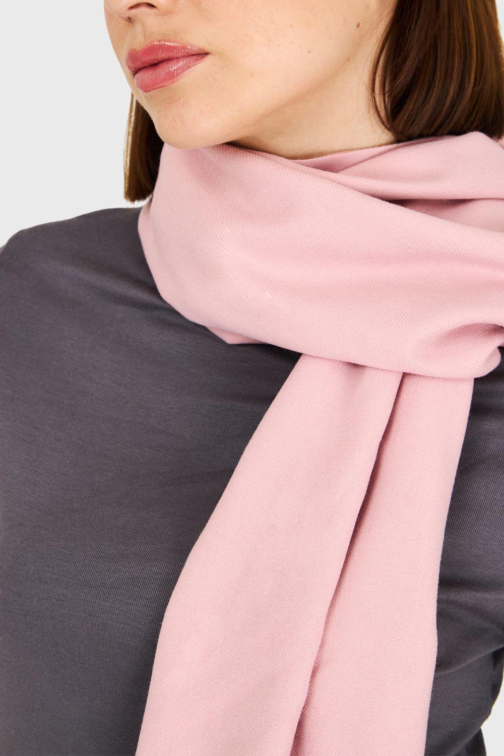 Bufanda Suave Rosado Pastel Nicopoly-3