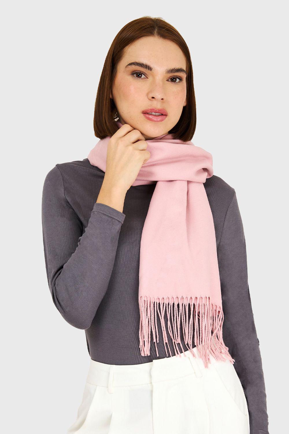 Bufanda Suave Rosado Pastel Nicopoly-0