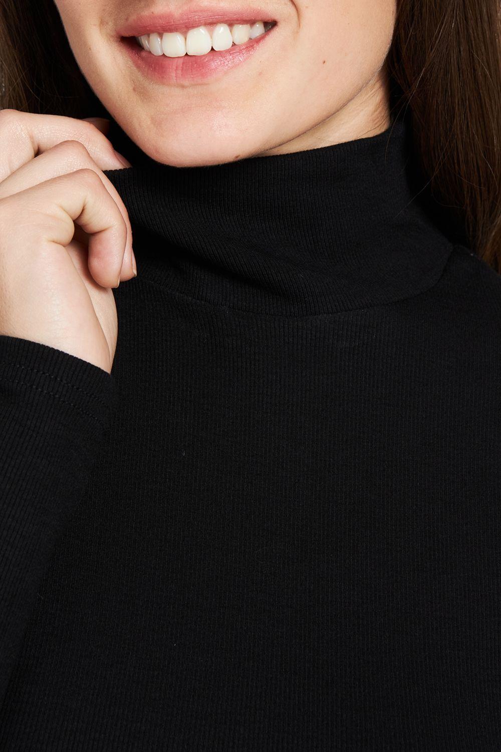 Beatle Básico Acanalado Negro Nicopoly-4