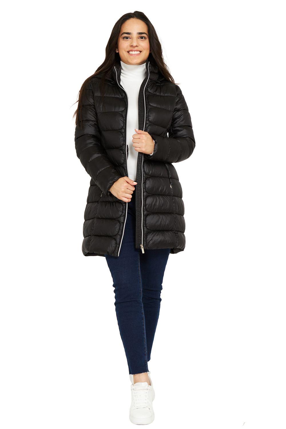 Parka Acolchada Gorro Desmontable Negro Nicopoly-2