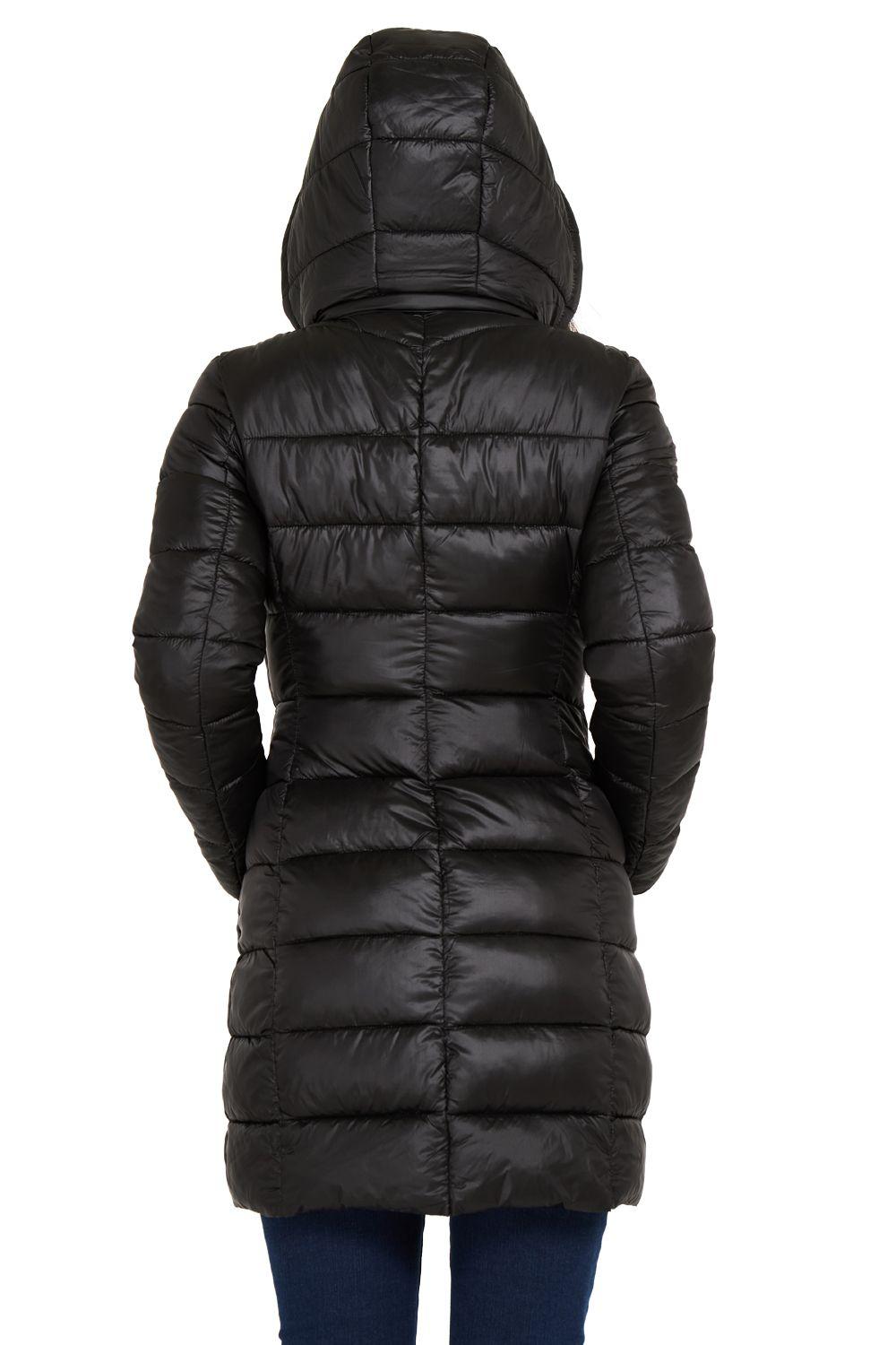 Parka Acolchada Gorro Desmontable Negro Nicopoly-3