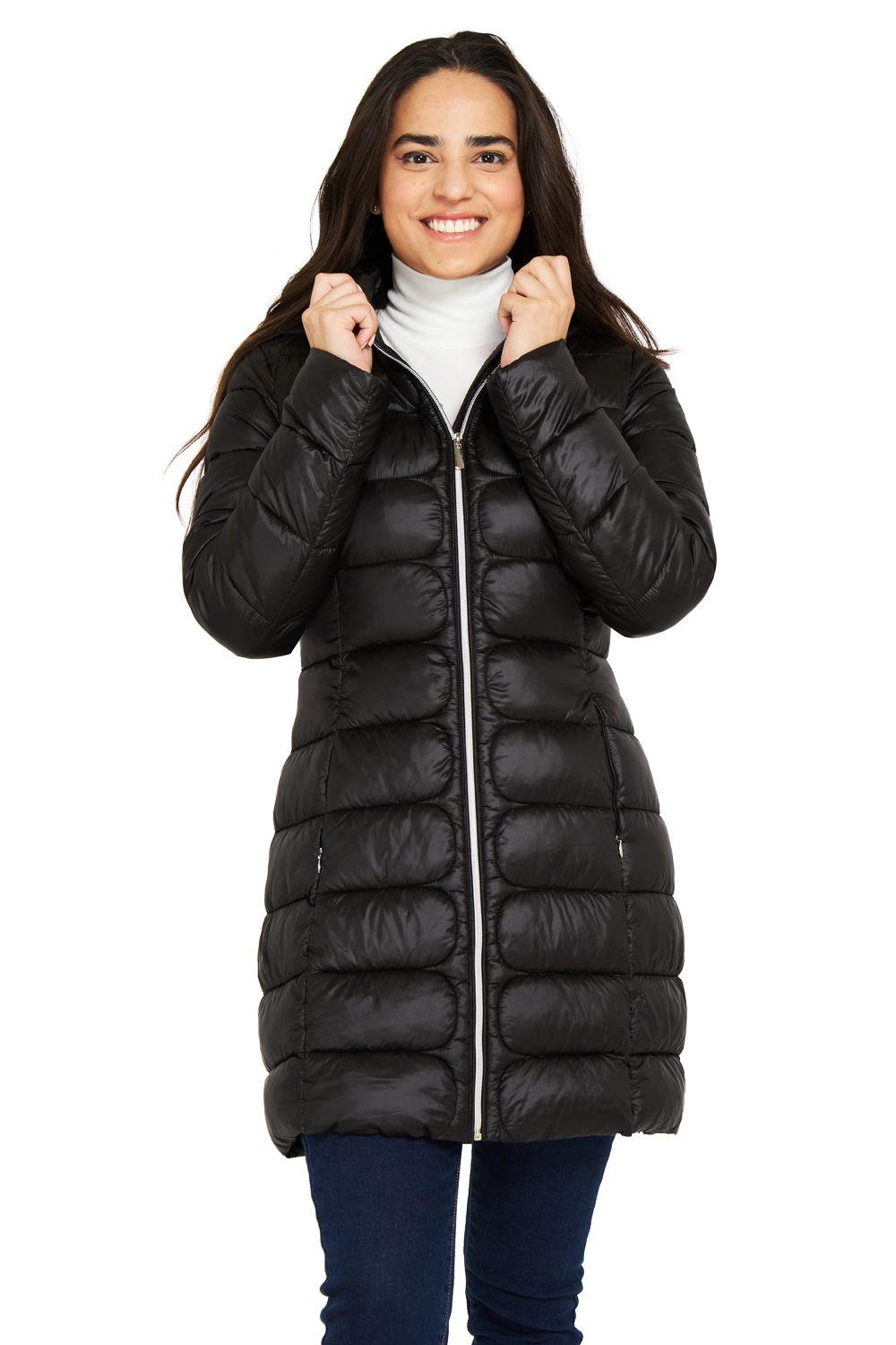 Parka Acolchada Gorro Desmontable Negro Nicopoly-1